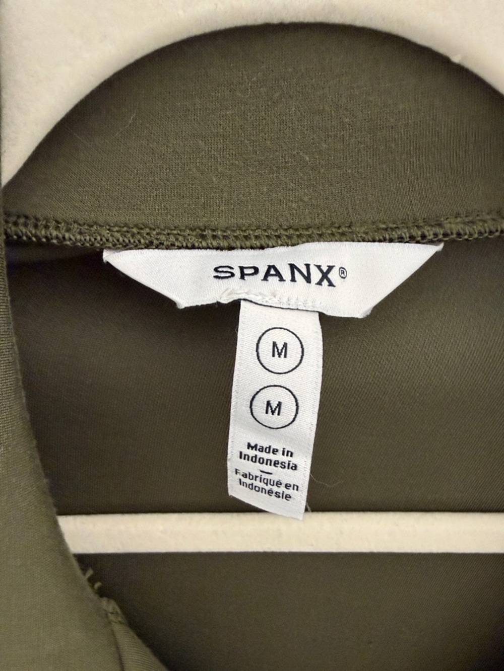 Olive Green Full-Zip Jacket and wide leg pants with Black Accents - Picture 2 of 6